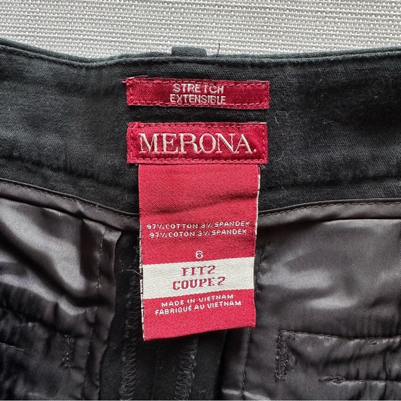 🆕 Merona Black Ankle Length Stretch Dress Pants Size 6 - Picture 10 of 15